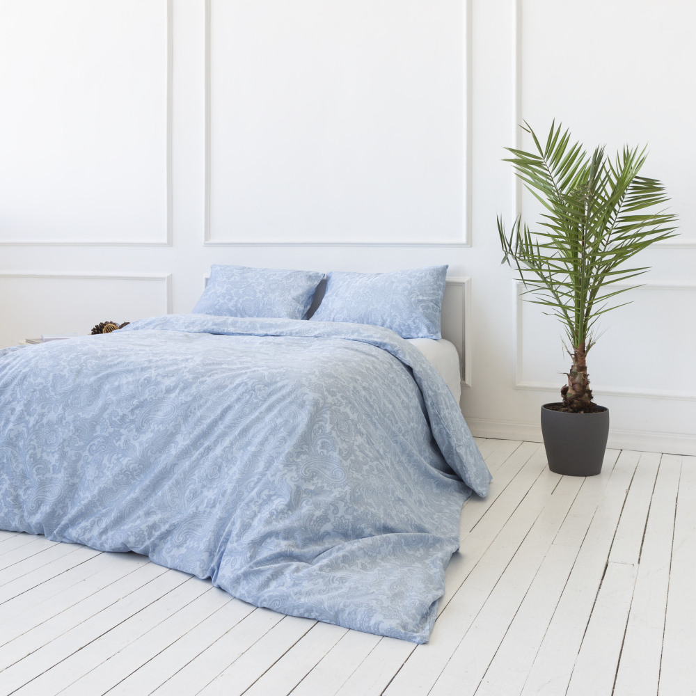 Premium satin bettwäsche set "Ocean“. Bettwäsche aus Satin, 155/160x200 cm, 200x200 cm