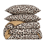 Bettwäsche Doppelbett "Roar". Biber Bettwäsche, 200x200 cm, 200x220 cm. Bettwäsche-set im leopardenlook mit beige, braun und kräftigem schwarz. Bettwäsche Doppelbett "Roar". Biber Bettwäsche, 200x200 cm, 200x220 cm. Bettwäsche-set im leopardenlook mit beige, braun und kräftigem schwarz.