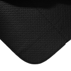 Tagesdecke „Black trapuntino Bedspread“. Tagesdecken, 170x250 cm, 200x250 cm. Die schwarze seite betont minimalistischen luxus, die graue rückseite vermittelt wärme und licht.