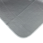 Tagesdecke „Grey trapuntino Bedspread“. Tagesdecken, 170x250 cm, 200x250 cm. Dunkelgraue tagesdecke mit stärkerer kontrastseite, die die konturen des bettes betont.