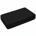 Frottee Spannbettlaken „Black frote“. Spannbettlaken 180x200, 90x200 cm, 135/140x200 cm, 155/160x200 cm, 180x200 cm, 200x220 cm. Schwarzes spannleintuch mit dichter und deutlich ausgeprägter frottee-schlingenstruktur.