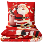 Weihnachtsbettwäsche "Santa Claus". Weihnachtsbettwäsche, 135/140x200 cm, 150x200 cm, 155/160x200 cm, 180x200 cm, 200x200 cm, 200x220 cm