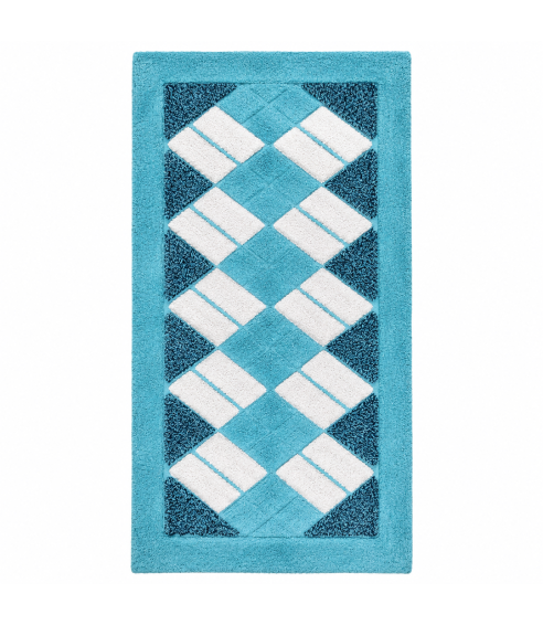 Teppich „Blue Diamond Mosaic Rug“. Badteppich