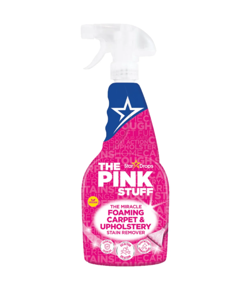 Teppichreiniger „Carpet spray The Pink Stuff“. Reinigungsmittel