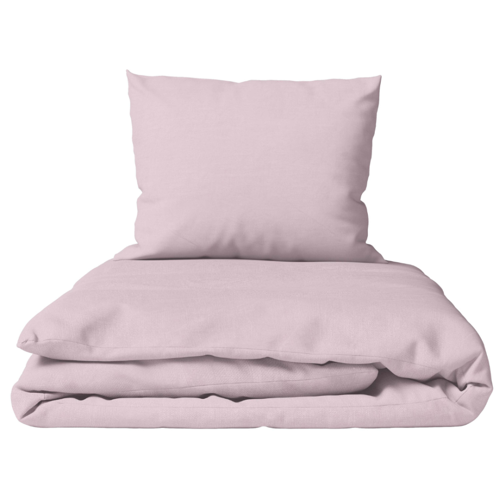 Leinen bettwäsche "Linen Rose". Leinen Bettwäsche, 135/140x200 cm, 200x200 cm, 200x220 cm, 220x240 cm. Rosafarbenes leinenbettwäsche-set (bettbezug und zwei kissenbezüge) in einfarbiger ausführung.