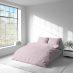 Leinen bettwäsche "Linen Rose". Leinen Bettwäsche, 135/140x200 cm, 200x200 cm, 200x220 cm, 220x240 cm. Hellrosa leinen-bettbezug mit gleichmäßiger struktur.