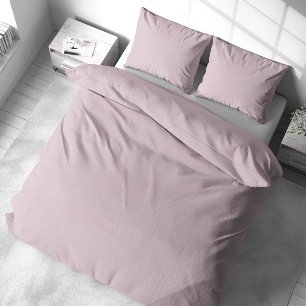 Leinen bettwäsche "Linen Rose". Leinen Bettwäsche, 135/140x200 cm, 200x200 cm, 200x220 cm, 220x240 cm. Zarte rosafarbene leinenbettwäsche – bettbezug und kissenbezüge.