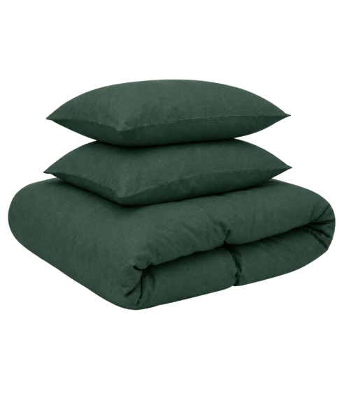 Leinen bettwäsche "Linen Dark Green". Leinen Bettwäsche