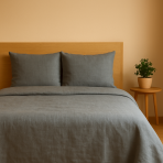 Leinen bettwäsche "Linen Grey oasis". Leinen Bettwäsche, 135/140x200 cm, 200x200 cm, 200x220 cm, 220x240 cm