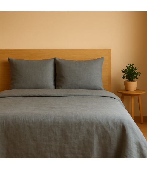 Leinen bettwäsche "Linen Grey oasis". Leinen Bettwäsche