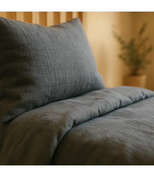 Leinen bettwäsche "Linen Grey oasis". Leinen Bettwäsche