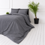 Leinen bettwäsche "Linen Grey oasis". Bettwäsche einfarbig, 135/140x200 cm, 150x200 cm, 155/160x200 cm, 180x200 cm, 200x200 cm, 200x220 cm, 220x240 cm