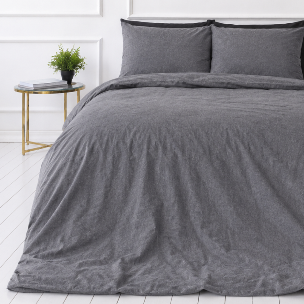 Leinen bettwäsche "Linen Grey oasis". Bettwäsche einfarbig, 135/140x200 cm, 150x200 cm, 155/160x200 cm, 180x200 cm, 200x200 cm, 200x220 cm, 220x240 cm