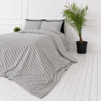 Leinen bettwäsche "Linen Grey Stripes“. Bettwäsche 150x200, 135/140x200 cm, 150x200 cm, 155/160x200 cm, 180x200 cm, 200x200 cm, 200x220 cm, 220x240 cm. Dezentes graues bettwäsche-set mit klaren weißen streifen als kontrast. Leinen bettwäsche "Linen Grey Stripes“. Bettwäsche 150x200, 135/140x200 cm, 150x200 cm, 155/160x200 cm, 180x200 cm, 200x200 cm, 200x220 cm, 220x240 cm. Dezentes graues bettwäsche-set mit klaren weißen streifen als kontrast.