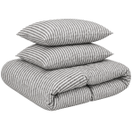 Leinen bettwäsche "Linen Grey Stripes“. Bettwäsche 150x200, 135/140x200 cm, 150x200 cm, 155/160x200 cm, 180x200 cm, 200x200 cm, 200x220 cm, 220x240 cm. Bettwäsche-set in grau und weiß mit feinem längsstreifen-dessin. Leinen bettwäsche "Linen Grey Stripes“. Bettwäsche 150x200, 135/140x200 cm, 150x200 cm, 155/160x200 cm, 180x200 cm, 200x200 cm, 200x220 cm, 220x240 cm. Bettwäsche-set in grau und weiß mit feinem längsstreifen-dessin.