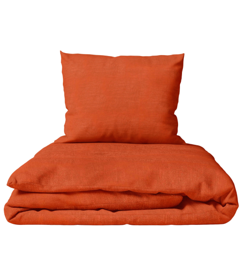 Leinen bettwäsche "Linen Orange". Leinen Bettwäsche