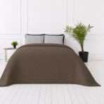 Tagesdecke „Bedspread Brunette“. Tagesdecken, 210x240 cm. Schokobraune bettüberdecke mit einer dezenten geometrischen struktur Tagesdecke „Bedspread Brunette“. Tagesdecken, 210x240 cm. Schokobraune bettüberdecke mit einer dezenten geometrischen struktur