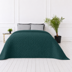 Tagesdecke „Bedspread Juniper“. Tagesdecken, 210x240 cm. Kräftig grüne bettüberdecke mit dezenter geometrischer oberflächenstruktur Tagesdecke „Bedspread Juniper“. Tagesdecken, 210x240 cm. Kräftig grüne bettüberdecke mit dezenter geometrischer oberflächenstruktur