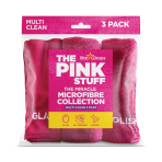 Mikrofasertuch „Pink stuff microfibre“. Badetücher, 30x30 cm. Weiches, rosafarbenes mikrofasertuch für eine effektive und schonende reinigung, ideal für verschiedene oberflächen und zum abstauben.