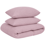 Musselin Bettwäsche set "Rose muslin". Bettwäsche sets, 135/140x200 cm, 150x200 cm, 155/160x200 cm. Bettwäsche-garnitur in gedämpftem rosa mit einer feinen, geknitterten struktur.