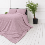 Musselin Bettwäsche set "Rose muslin". Bettwäsche sets, 135/140x200 cm, 150x200 cm, 155/160x200 cm. Altrosa bettwäsche-garnitur mit locker und natürlich wirkenden falten.