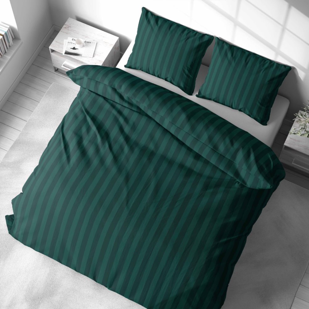 Kissenbezüge „Green Stripes“. Kissenbezüge 50x70