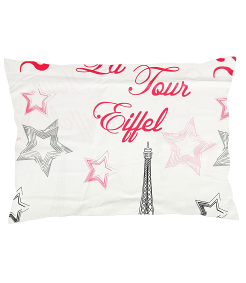 Kopfkissenbezüge „Eiffel red“ . Kissenbezüge 50x70
