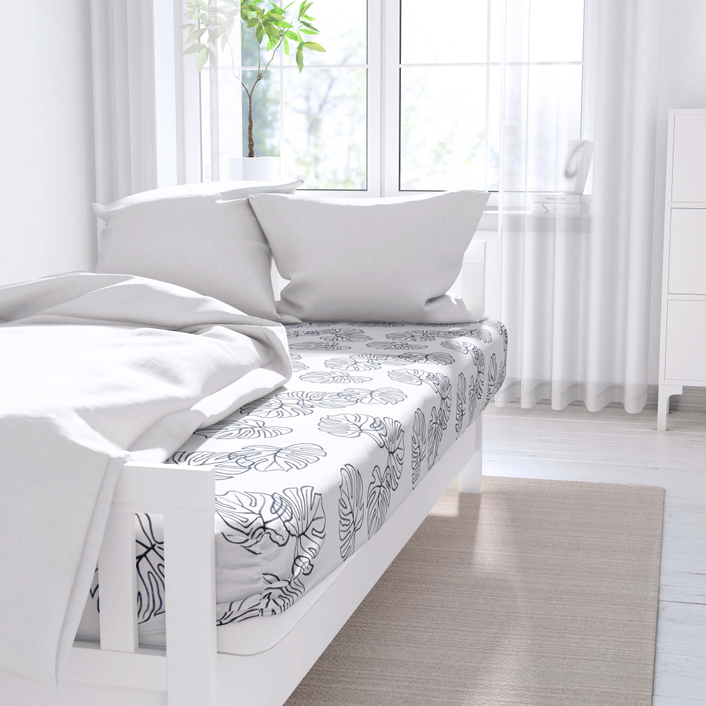 Bettlaken ohne Gummizug „Foliage Mirage“. Bettlaken, 150x220 cm, 180x220 cm, 200x220 cm, 220x260 cm