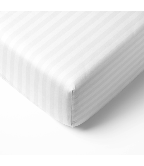 Bettlaken ohne Gummizug „White Stripes“. Bettlaken