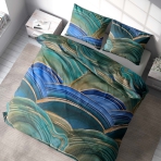 Bettwäsche set "Artgreen". Bettwäsche 140x200, 135/140x200 cm, 150x200 cm, 155/160x200 cm, 180x200 cm