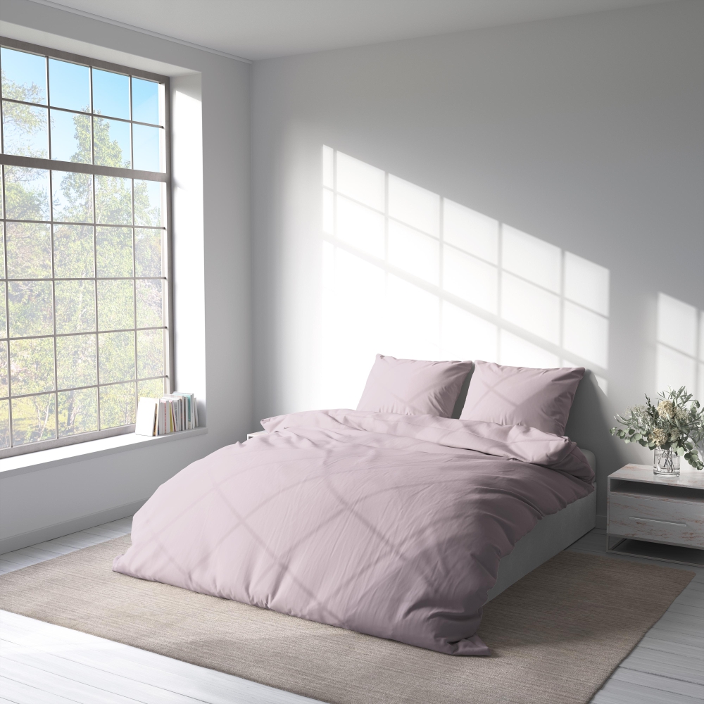 Bettwäsche set "Ash rose". Bettwäsche für Hotels, 135/140x200 cm, 155/160x200 cm, 200x200 cm, 200x220 cm, 220x240 cm. Beruhigende bettwäsche aus eschenrose, perfekt für ein ruhiges schlafzimmerambiente.