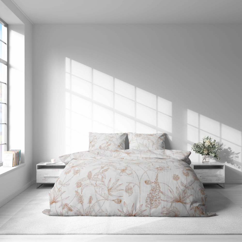 Bettwäsche set "Aubrielle". Bettwäsche 155x200, 135/140x200 cm, 150x200 cm, 155/160x200 cm, 180x200 cm, 200x200 cm, 200x220 cm, 220x240 cm. Fein getöntes bettwäscheset mit botanischen linienornamenten Bettwäsche set "Aubrielle". Bettwäsche 155x200, 135/140x200 cm, 150x200 cm, 155/160x200 cm, 180x200 cm, 200x200 cm, 200x220 cm, 220x240 cm. Fein getöntes bettwäscheset mit botanischen linienornamenten