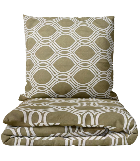 Bettwäsche set "Olive Orbit". Bettwäsche Baumwolle