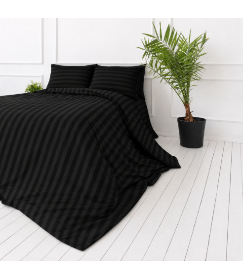 Bettwäsche set "Black Stripes". Bettwäsche für Hotels