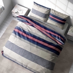 Bettwäsche set "Blaze". Bettwäsche Baumwolle, 135/140x200 cm, 150x200 cm, 155/160x200 cm, 200x200 cm, 200x220 cm. Stilvolle graue bettwäsche mit dynamischen linien in verschiedenen farbtönen.