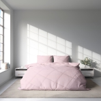 Bettwäsche set "Piggy". Bettwäsche für Hotels, 135/140x200 cm, 200x200 cm, 200x220 cm, 220x240 cm. Zartrosa bettwäsche für ein charmantes und einladendes schlafzimmerambiente.