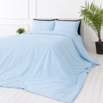 Bettwäsche set "Blizzard". Bettwäsche 155x200, 135/140x200 cm, 200x200 cm, 200x220 cm, 220x240 cm. Klassisches hellblaues bettwäscheset, das ihrem schlafzimmer einen hauch von frische verleiht. Bettwäsche set "Blizzard". Bettwäsche 155x200, 135/140x200 cm, 200x200 cm, 200x220 cm, 220x240 cm. Klassisches hellblaues bettwäscheset, das ihrem schlafzimmer einen hauch von frische verleiht.