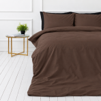 Bettwäsche set "Brunette". Bettwäsche einfarbig, 135/140x200 cm, 150x200 cm, 155/160x200 cm, 180x200 cm, 200x200 cm, 200x220 cm, 220x240 cm. Stilvolles braunes bettwäsche-set, das dem schlafzimmerdekor wärme verleiht. Bettwäsche set "Brunette". Bettwäsche einfarbig, 135/140x200 cm, 150x200 cm, 155/160x200 cm, 180x200 cm, 200x200 cm, 200x220 cm, 220x240 cm. Stilvolles braunes bettwäsche-set, das dem schlafzimmerdekor wärme verleiht.
