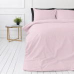 Bettwäsche set "Bubblegum". Bettwäsche einfarbig, 135/140x200 cm, 150x200 cm, 155/160x200 cm, 180x200 cm, 200x200 cm, 200x220 cm, 220x240 cm. Pastellrosa bettwäsche mit zwei kissen in einem hellen schlafzimmer. Bettwäsche set "Bubblegum". Bettwäsche einfarbig, 135/140x200 cm, 150x200 cm, 155/160x200 cm, 180x200 cm, 200x200 cm, 200x220 cm, 220x240 cm. Pastellrosa bettwäsche mit zwei kissen in einem hellen schlafzimmer.