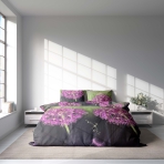 Bettwäsche set "Burdock". Bettwäsche 140x200, 135/140x200 cm, 150x200 cm, 155/160x200 cm, 180x200 cm, 200x200 cm, 200x220 cm. Bettwäsche-ensemble in dunklen und hellen grüntönen mit auffälligen klettenmotiven