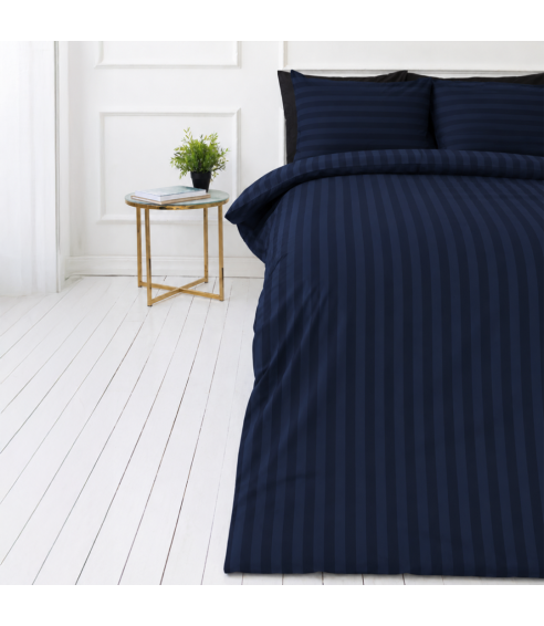 Bettwäsche set "Dark Blue Stripes". Bettwäsche für Hotels