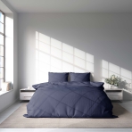 Bettwäsche set "Deep cobalt". Bettwäsche für Hotels, 135/140x200 cm, 200x200 cm, 200x220 cm. Das bettwäscheset indigo strahlt eleganz und stil aus.