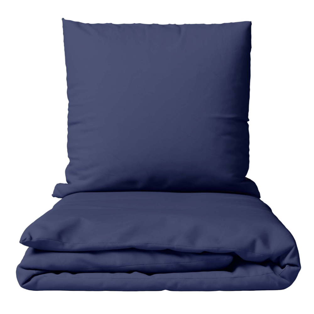 Bettwäsche set "Deep cobalt". Bettwäsche für Hotels, 135/140x200 cm, 200x200 cm, 200x220 cm. Atemberaubendes dunkelblaues bettwäscheset für einen königlichen touch.