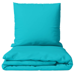 Bettwäsche set "Dreamy Waters". Bettwäsche 140x200, 135/140x200 cm, 155/160x200 cm, 200x200 cm, 200x220 cm, 220x240 cm. Elegantes cyanfarbenes bettwäscheset, das mit seinen weichen, beruhigenden farbtönen eine frische, ruhige atmosphäre in ihr schlafzimmer bringt.