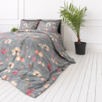 Bettwäsche set "Fleurine". Bettwäsche 155x200, 135/140x200 cm, 155x220 cm, 160x200 cm, 180x200 cm, 200x200 cm, 200x220 cm, 220x240 cm. Grautoniges bettwäscheset mit sanften blumenornamenten Bettwäsche set "Fleurine". Bettwäsche 155x200, 135/140x200 cm, 155x220 cm, 160x200 cm, 180x200 cm, 200x200 cm, 200x220 cm, 220x240 cm. Grautoniges bettwäscheset mit sanften blumenornamenten