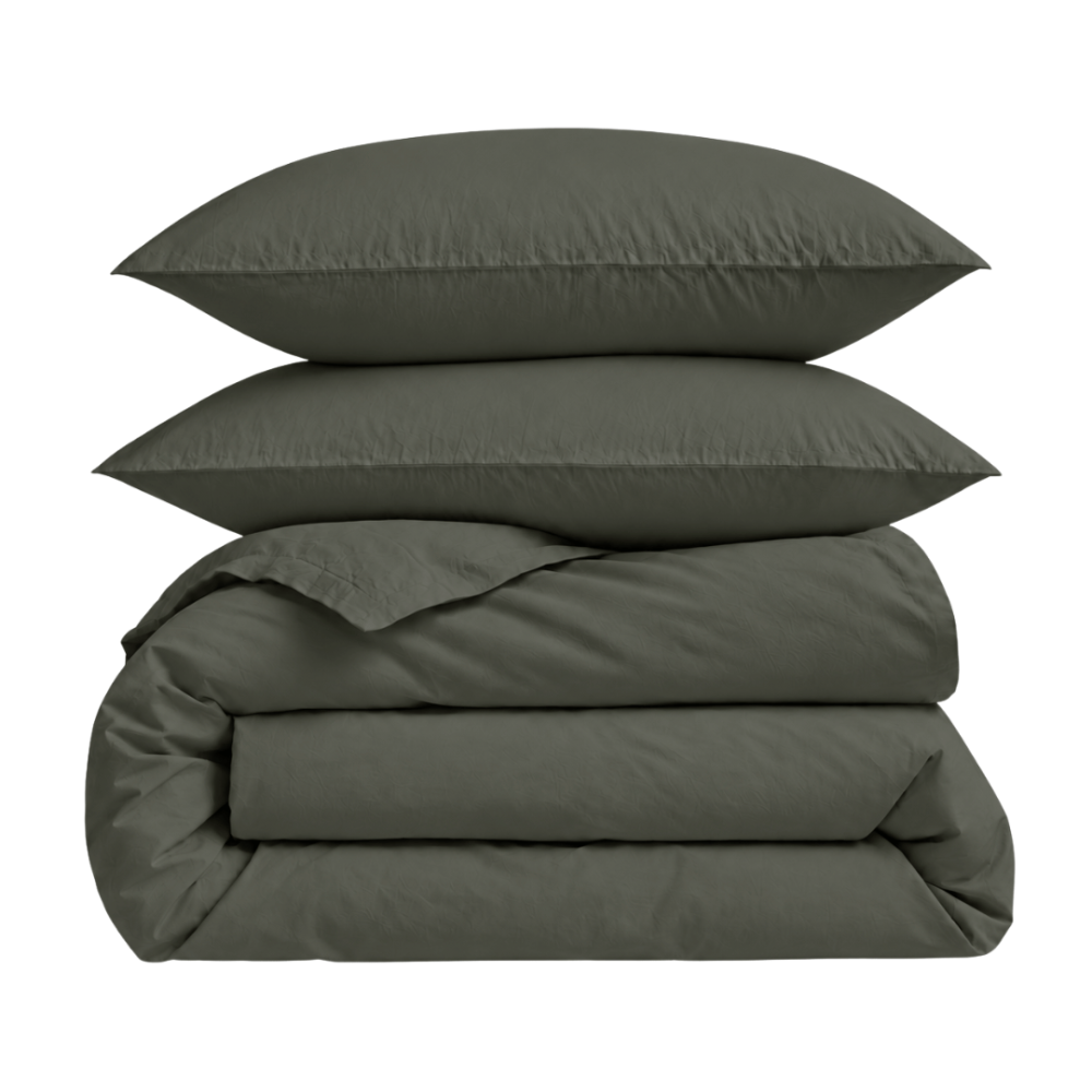 Bettwäsche set "Forest“. Bettwäsche einfarbig, 135/140x200 cm, 155x220 cm, 160x200 cm, 180x200 cm, 200x200 cm, 200x220 cm, 220x240 cm. Dunkelolivgrüne bettwäsche-garnitur mit einem leicht gräulichen unterton. Bettwäsche set "Forest“. Bettwäsche einfarbig, 135/140x200 cm, 155x220 cm, 160x200 cm, 180x200 cm, 200x200 cm, 200x220 cm, 220x240 cm. Dunkelolivgrüne bettwäsche-garnitur mit einem leicht gräulichen unterton.