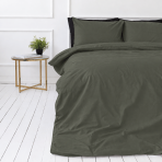 Bettwäsche set "Forest“. Bettwäsche einfarbig, 135/140x200 cm, 155x220 cm, 160x200 cm, 180x200 cm, 200x200 cm, 200x220 cm, 220x240 cm. Einfärbige bettwäsche in gedämpftem olivgrün ohne ziermuster. Bettwäsche set "Forest“. Bettwäsche einfarbig, 135/140x200 cm, 155x220 cm, 160x200 cm, 180x200 cm, 200x200 cm, 200x220 cm, 220x240 cm. Einfärbige bettwäsche in gedämpftem olivgrün ohne ziermuster.