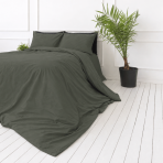 Bettwäsche set "Forest“. Bettwäsche einfarbig, 135/140x200 cm, 155x220 cm, 160x200 cm, 180x200 cm, 200x200 cm, 200x220 cm, 220x240 cm. Decken- und polsterbezüge in einem einheitlichen dunklen grün mit graunuance. Bettwäsche set "Forest“. Bettwäsche einfarbig, 135/140x200 cm, 155x220 cm, 160x200 cm, 180x200 cm, 200x200 cm, 200x220 cm, 220x240 cm. Decken- und polsterbezüge in einem einheitlichen dunklen grün mit graunuance.