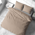 Bettwäsche set "Frappe". Bettwäsche Baumwolle, 135/140x200 cm, 200x200 cm, 200x220 cm. Der braune und cremige farbton schafft eine gemütliche und warme atmosphäre in ihrem schlafzimmer.