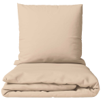 Bettwäsche set "Frappe". Beigefarbene Bettwäsche, 135/140x200 cm, 150x200 cm, 155/160x200 cm, 180x200 cm, 200x200 cm, 200x220 cm, 220x240 cm. Sanftes braun-graues bettwäscheset mit minimalistischer gestaltung, das wärme und gemütlichkeit verleiht.